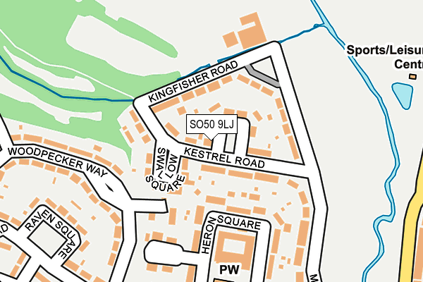 SO50 9LJ map - OS OpenMap – Local (Ordnance Survey)