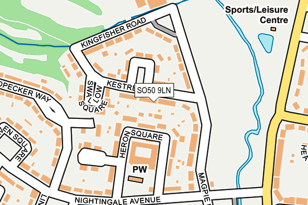 SO50 9LN map - OS OpenMap – Local (Ordnance Survey)