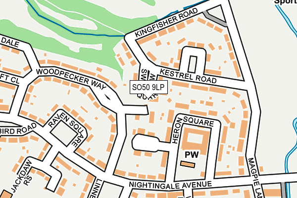 SO50 9LP map - OS OpenMap – Local (Ordnance Survey)