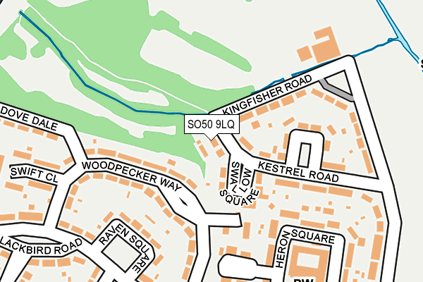 SO50 9LQ map - OS OpenMap – Local (Ordnance Survey)