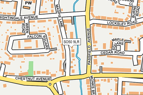 SO50 9LR map - OS OpenMap – Local (Ordnance Survey)