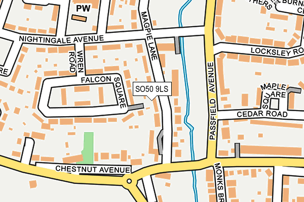 SO50 9LS map - OS OpenMap – Local (Ordnance Survey)