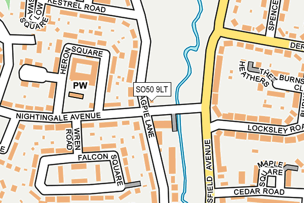 SO50 9LT map - OS OpenMap – Local (Ordnance Survey)