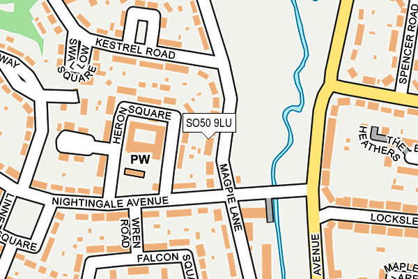 SO50 9LU map - OS OpenMap – Local (Ordnance Survey)