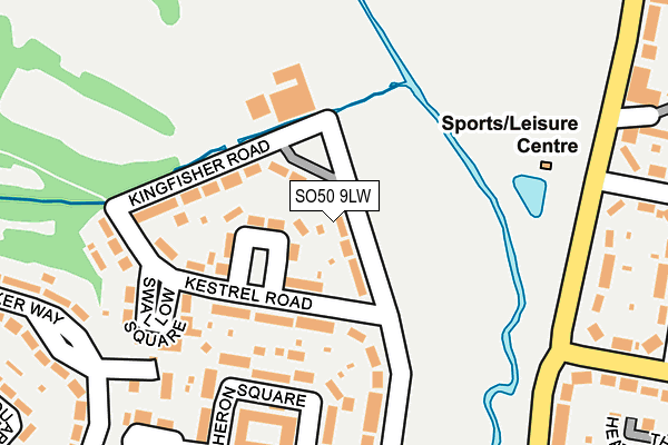 SO50 9LW map - OS OpenMap – Local (Ordnance Survey)