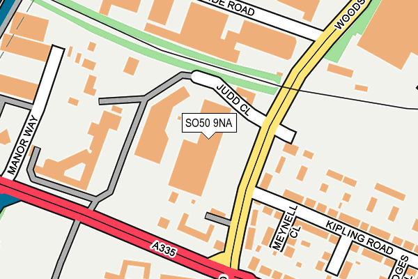 SO50 9NA map - OS OpenMap – Local (Ordnance Survey)