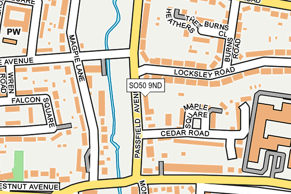 SO50 9ND map - OS OpenMap – Local (Ordnance Survey)