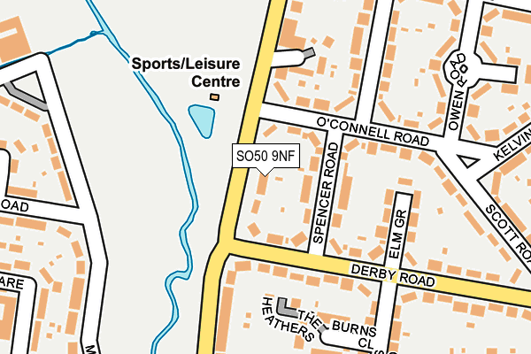 SO50 9NF map - OS OpenMap – Local (Ordnance Survey)