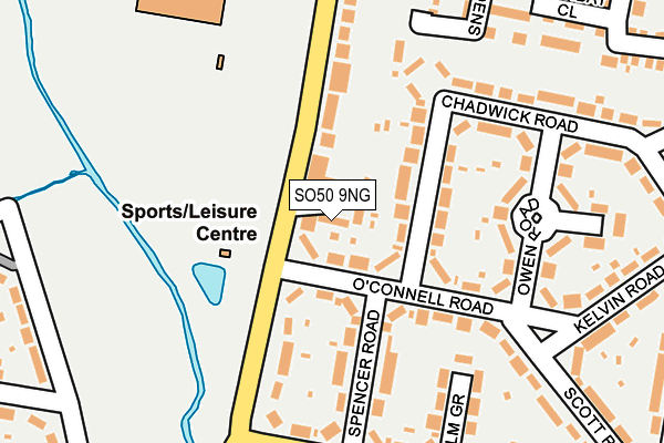 SO50 9NG map - OS OpenMap – Local (Ordnance Survey)