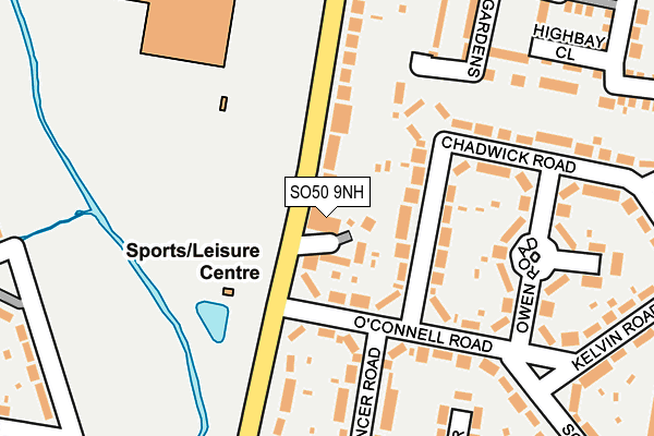 SO50 9NH map - OS OpenMap – Local (Ordnance Survey)