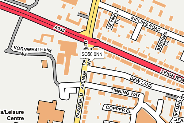 SO50 9NN map - OS OpenMap – Local (Ordnance Survey)