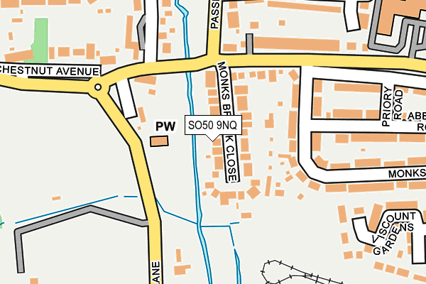 SO50 9NQ map - OS OpenMap – Local (Ordnance Survey)