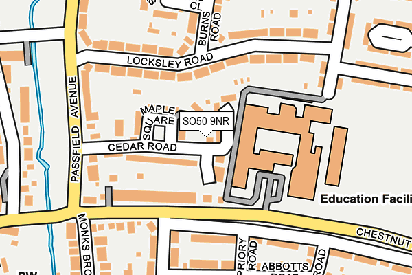 SO50 9NR map - OS OpenMap – Local (Ordnance Survey)