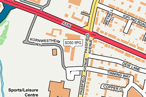 SO50 9PG map - OS OpenMap – Local (Ordnance Survey)
