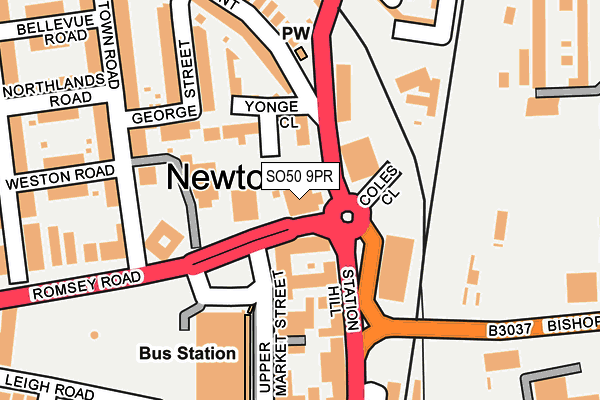 SO50 9PR map - OS OpenMap – Local (Ordnance Survey)