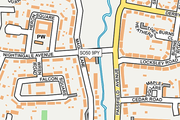 SO50 9PY map - OS OpenMap – Local (Ordnance Survey)