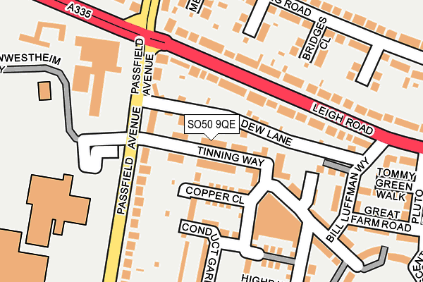 SO50 9QE map - OS OpenMap – Local (Ordnance Survey)
