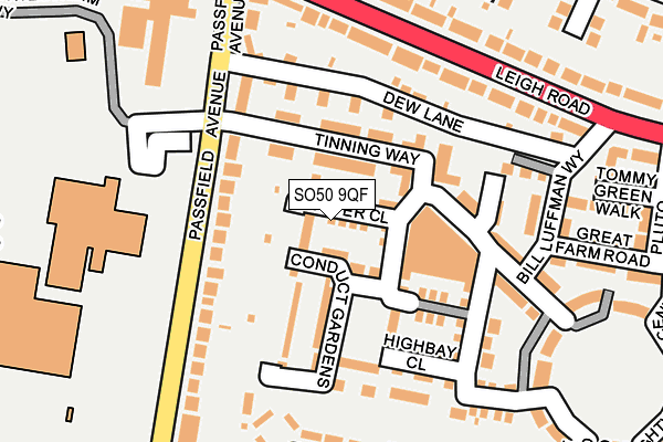 SO50 9QF map - OS OpenMap – Local (Ordnance Survey)