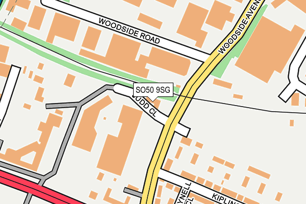 SO50 9SG map - OS OpenMap – Local (Ordnance Survey)