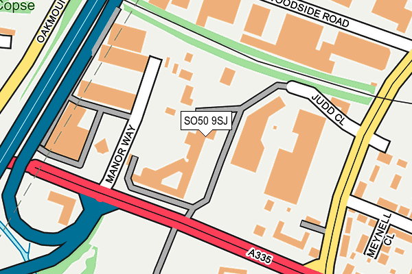 SO50 9SJ map - OS OpenMap – Local (Ordnance Survey)