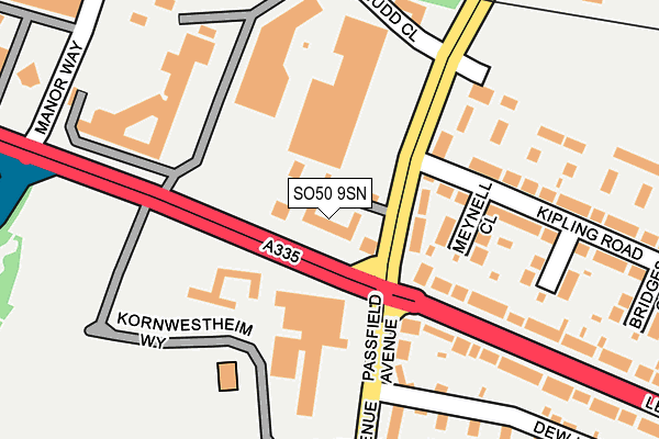 SO50 9SN map - OS OpenMap – Local (Ordnance Survey)