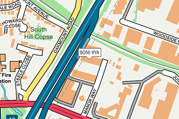 SO50 9YA map - OS OpenMap – Local (Ordnance Survey)
