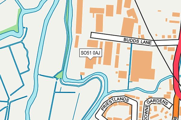 SO51 0AJ map - OS OpenMap – Local (Ordnance Survey)