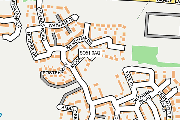 SO51 0AQ map - OS OpenMap – Local (Ordnance Survey)