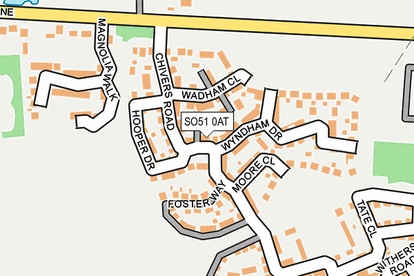 SO51 0AT map - OS OpenMap – Local (Ordnance Survey)