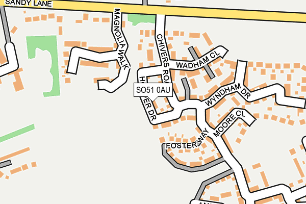 SO51 0AU map - OS OpenMap – Local (Ordnance Survey)