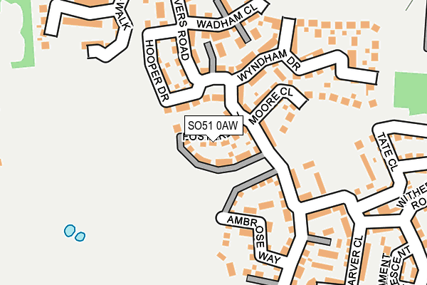 SO51 0AW map - OS OpenMap – Local (Ordnance Survey)