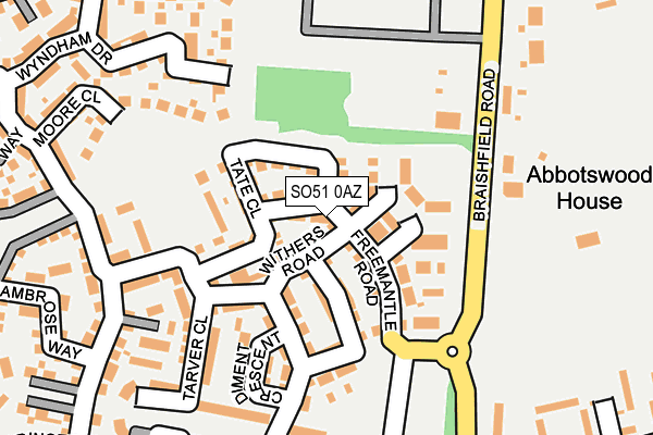 SO51 0AZ map - OS OpenMap – Local (Ordnance Survey)