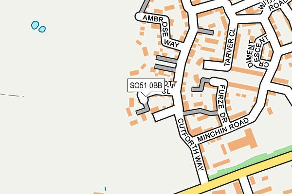 SO51 0BB map - OS OpenMap – Local (Ordnance Survey)