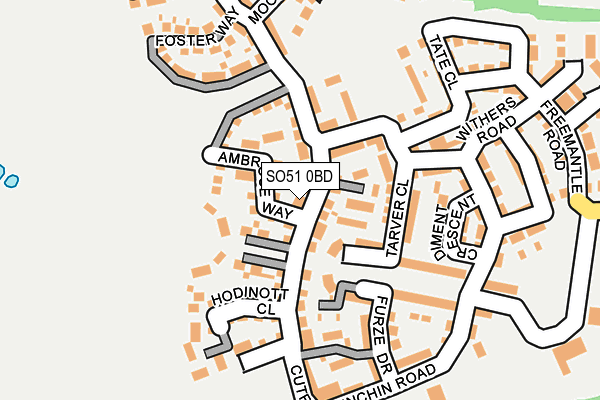 SO51 0BD map - OS OpenMap – Local (Ordnance Survey)