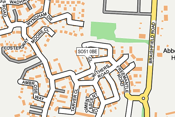 SO51 0BE map - OS OpenMap – Local (Ordnance Survey)