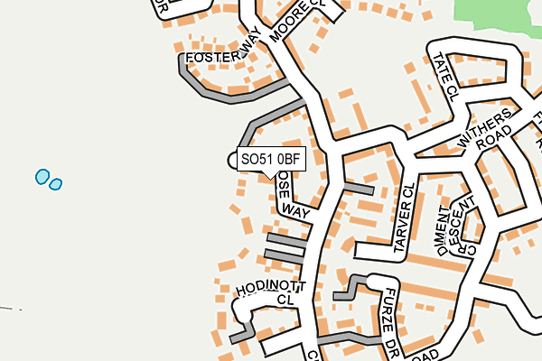 SO51 0BF map - OS OpenMap – Local (Ordnance Survey)