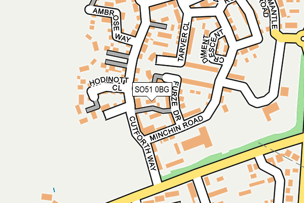 SO51 0BG map - OS OpenMap – Local (Ordnance Survey)