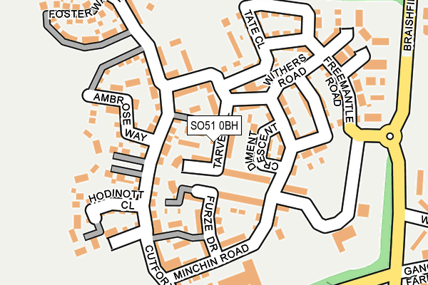 SO51 0BH map - OS OpenMap – Local (Ordnance Survey)