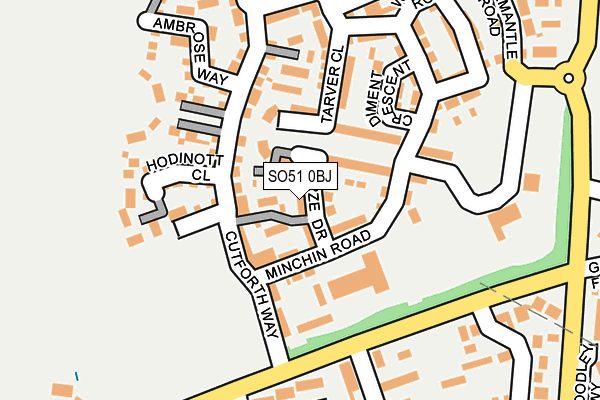 SO51 0BJ map - OS OpenMap – Local (Ordnance Survey)