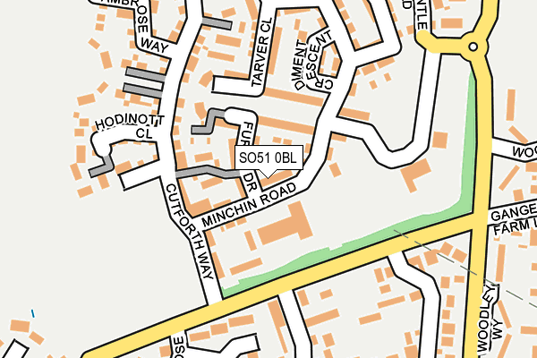 SO51 0BL map - OS OpenMap – Local (Ordnance Survey)