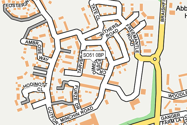 SO51 0BP map - OS OpenMap – Local (Ordnance Survey)