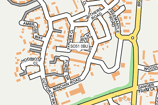 SO51 0BU map - OS OpenMap – Local (Ordnance Survey)