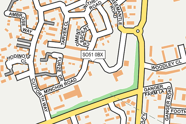 SO51 0BX map - OS OpenMap – Local (Ordnance Survey)