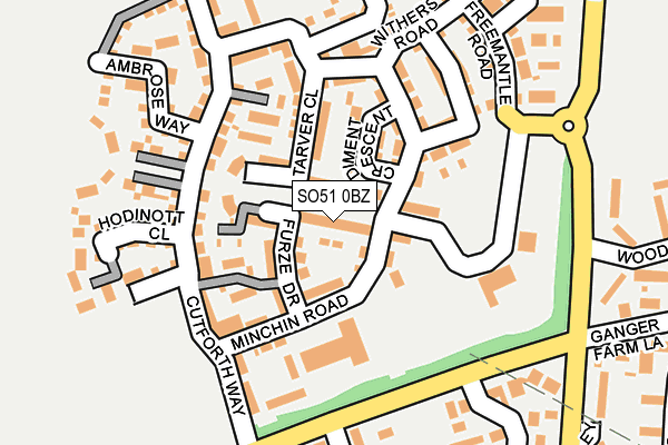 SO51 0BZ map - OS OpenMap – Local (Ordnance Survey)