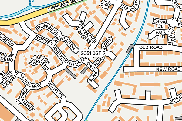 SO51 0GT map - OS OpenMap – Local (Ordnance Survey)