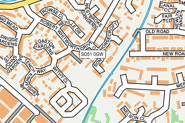 SO51 0GW map - OS OpenMap – Local (Ordnance Survey)