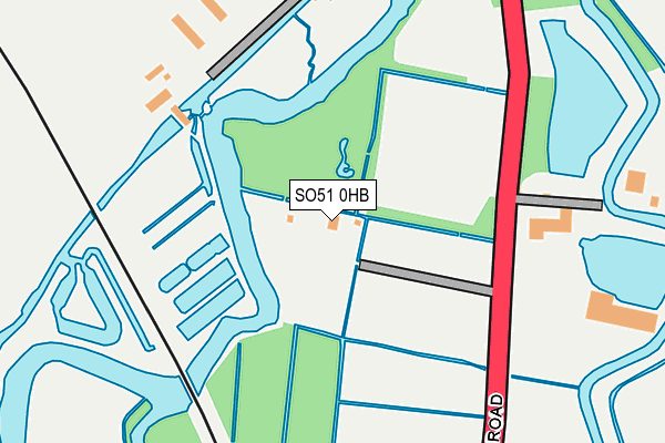 SO51 0HB map - OS OpenMap – Local (Ordnance Survey)