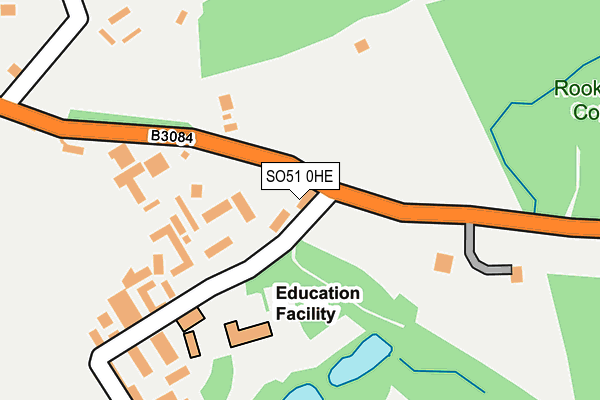 SO51 0HE map - OS OpenMap – Local (Ordnance Survey)