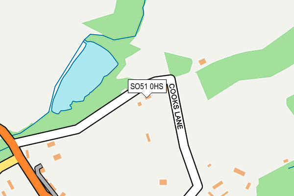 SO51 0HS map - OS OpenMap – Local (Ordnance Survey)