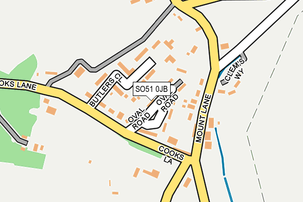 SO51 0JB map - OS OpenMap – Local (Ordnance Survey)
